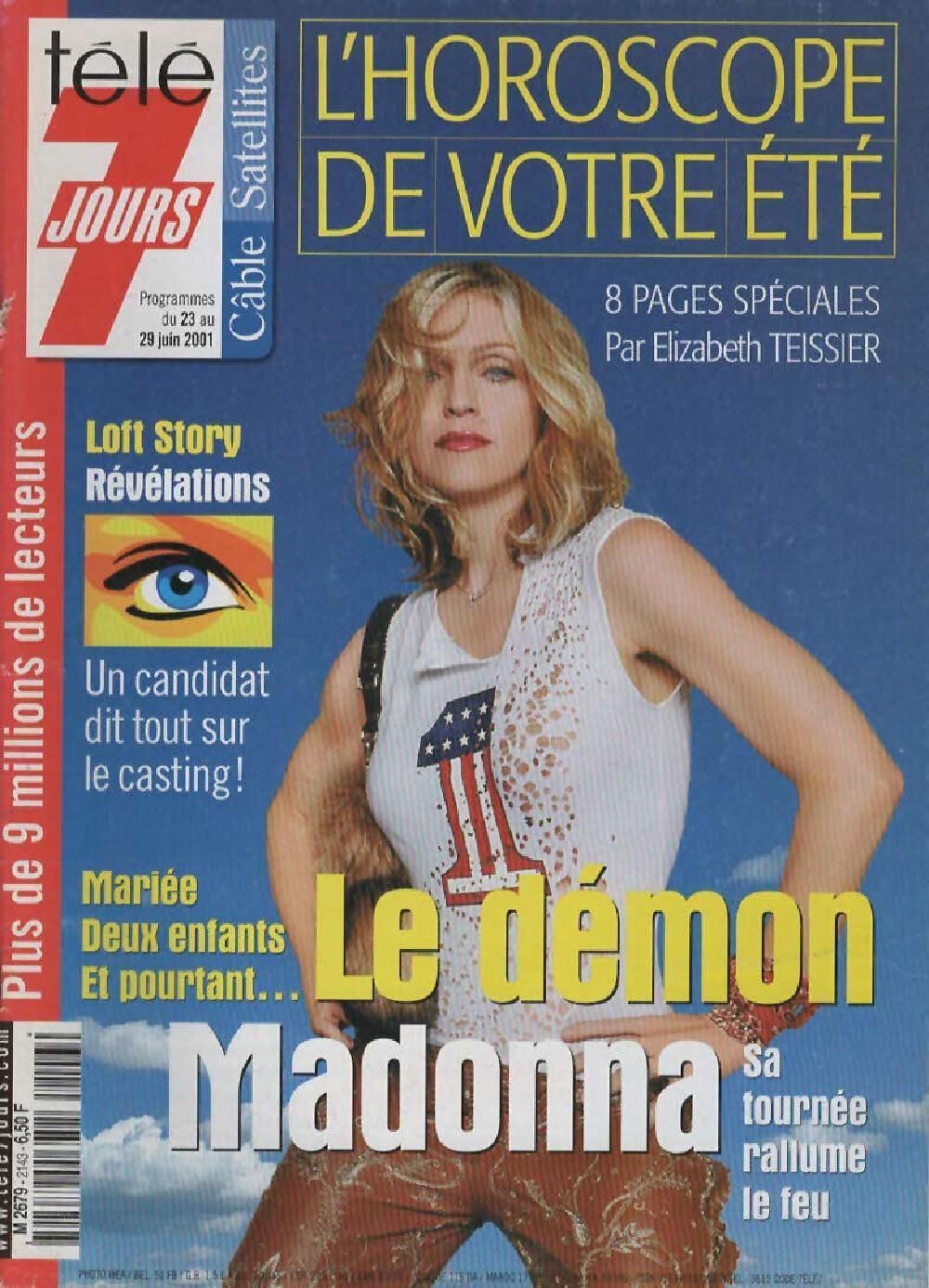 Tele 7 Jours Magazin Frankreich 2001 #2679 Madonna