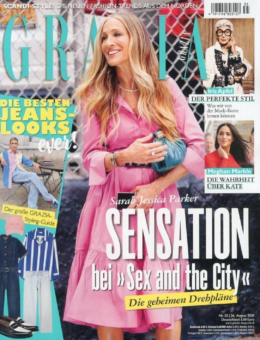 Grazia Magazin Deutschland 2021-35 Sarah Jessica Parker Meghan Markle Iris Apfel