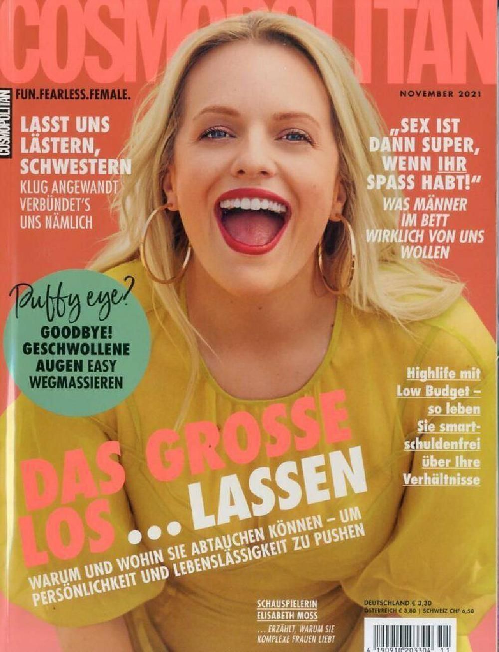 Cosmopolitan Magazin Deutschland 2021-11 Elisabeth Moss
