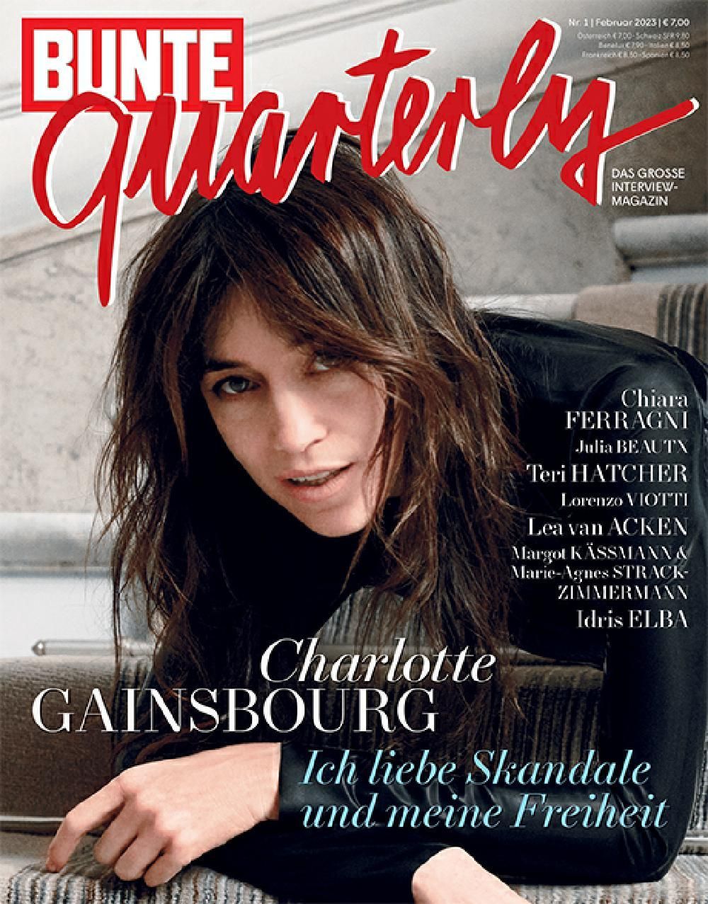 Bunte Quarterly Magazin Deutschland 2023-01 Charlotte Gainsbourg Chiara Ferragni