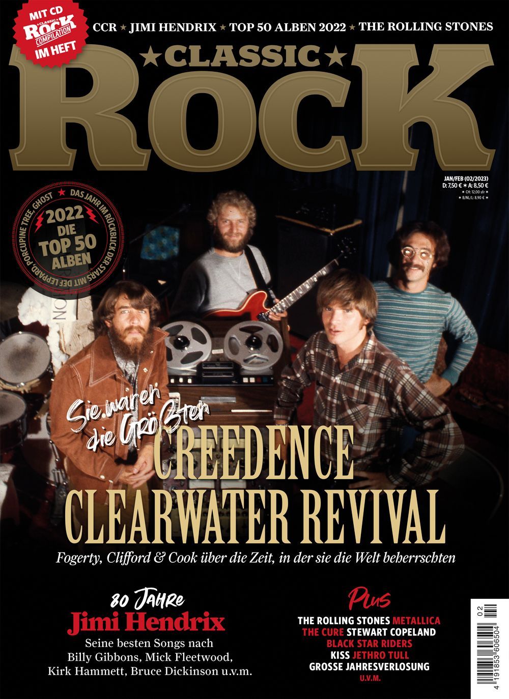 Classic Rock Magazin Deutschland 2023-01+02 Creedence Clearwater Revival John Fogerty Tom Fogerty Stu Cook Doug Clifford #116