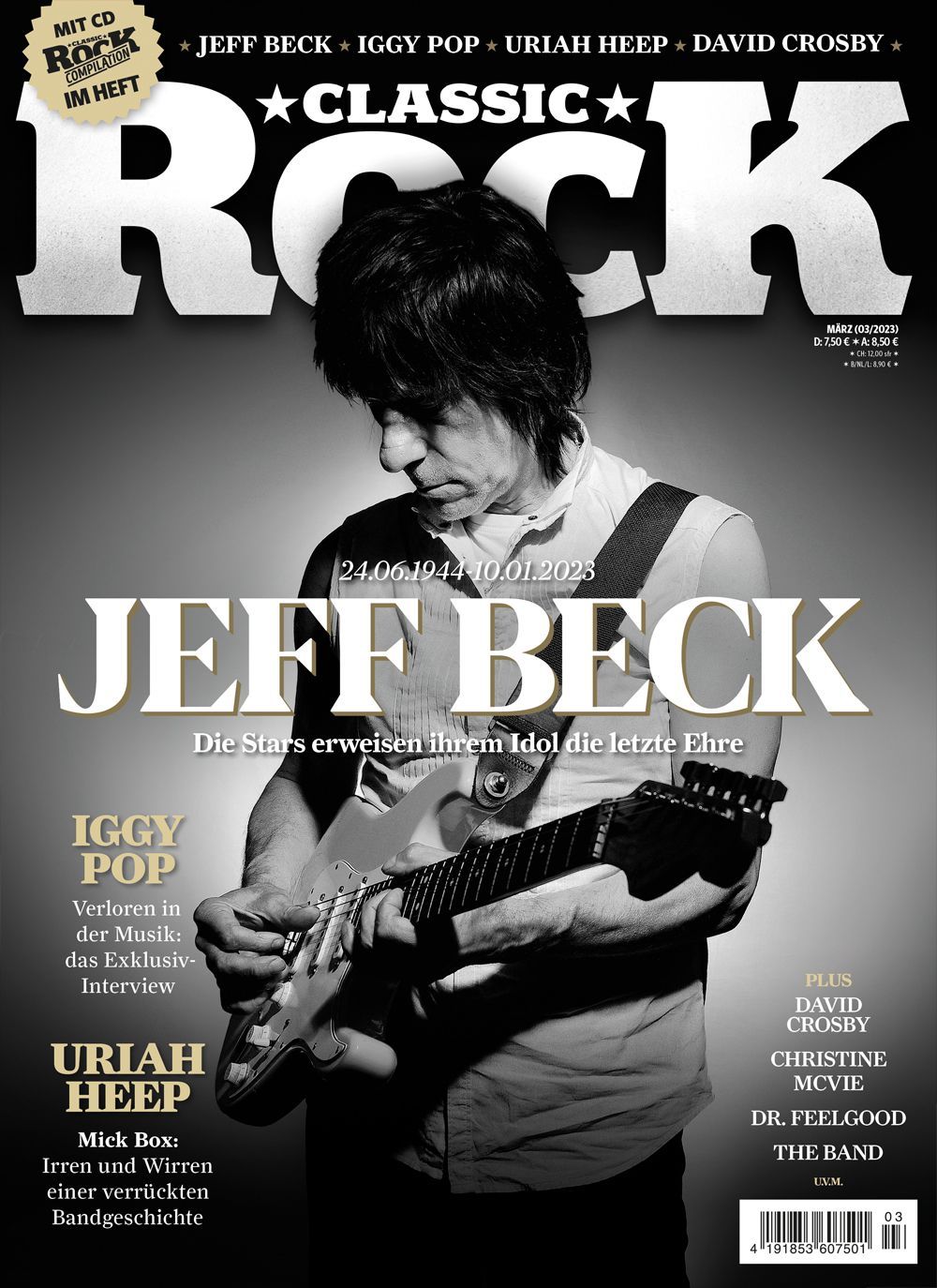 Classic Rock Magazin Deutschland 2023-03 Jeff Beck Iggy Pop Uriah Heep David Crosby #117