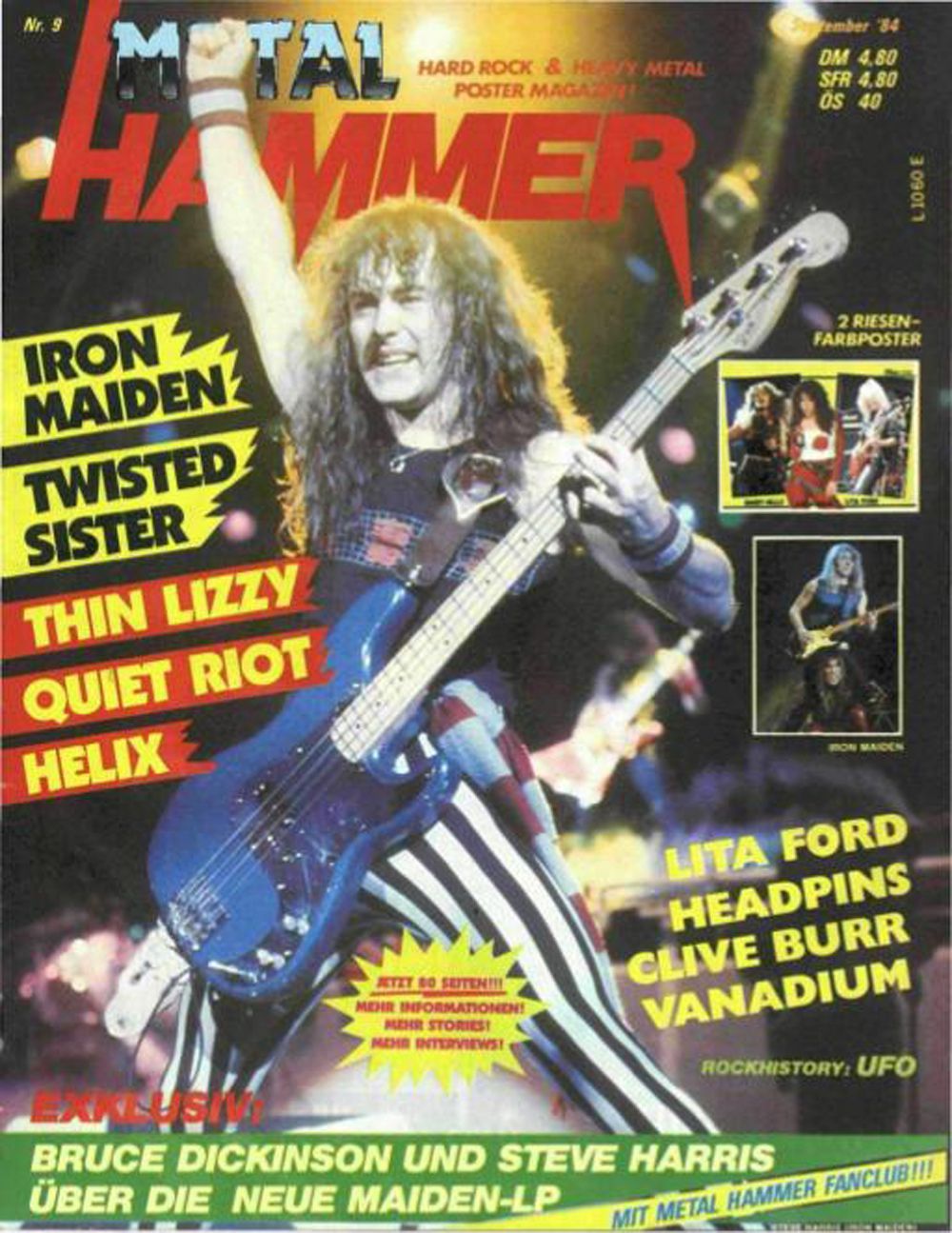Metal Hammer Magazin Deutschland 1984-09 Twisted Sister Iron Maiden