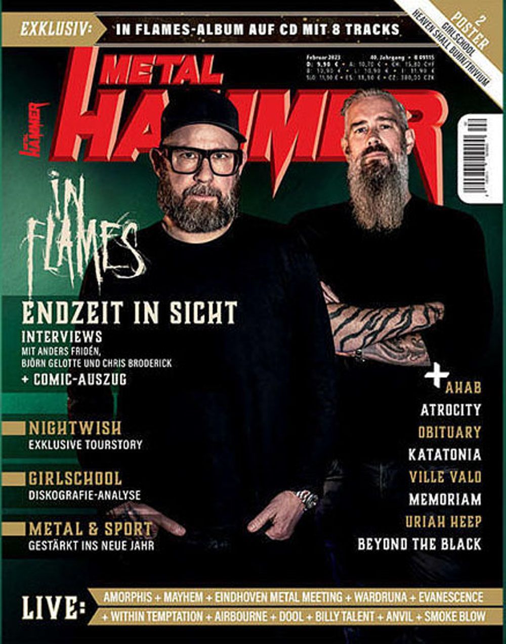 Metal Hammer Magazin Deutschland 2023-02 In Flames Nightwish Girlschool