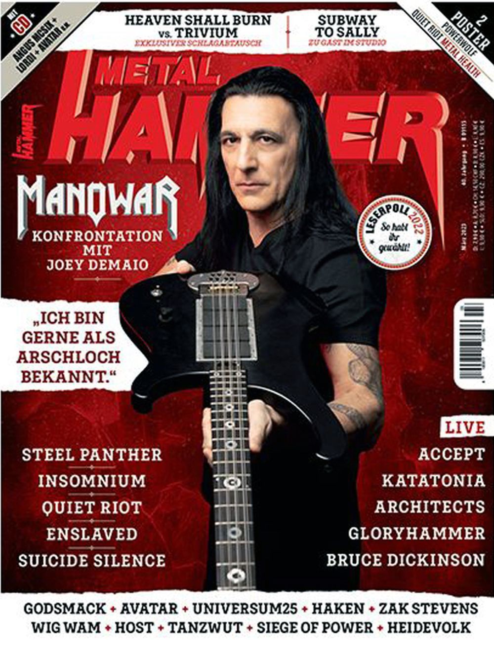 Metal Hammer Magazin Deutschland 2023-03 Manowar Joey DeMaio Heaven Shall Burn