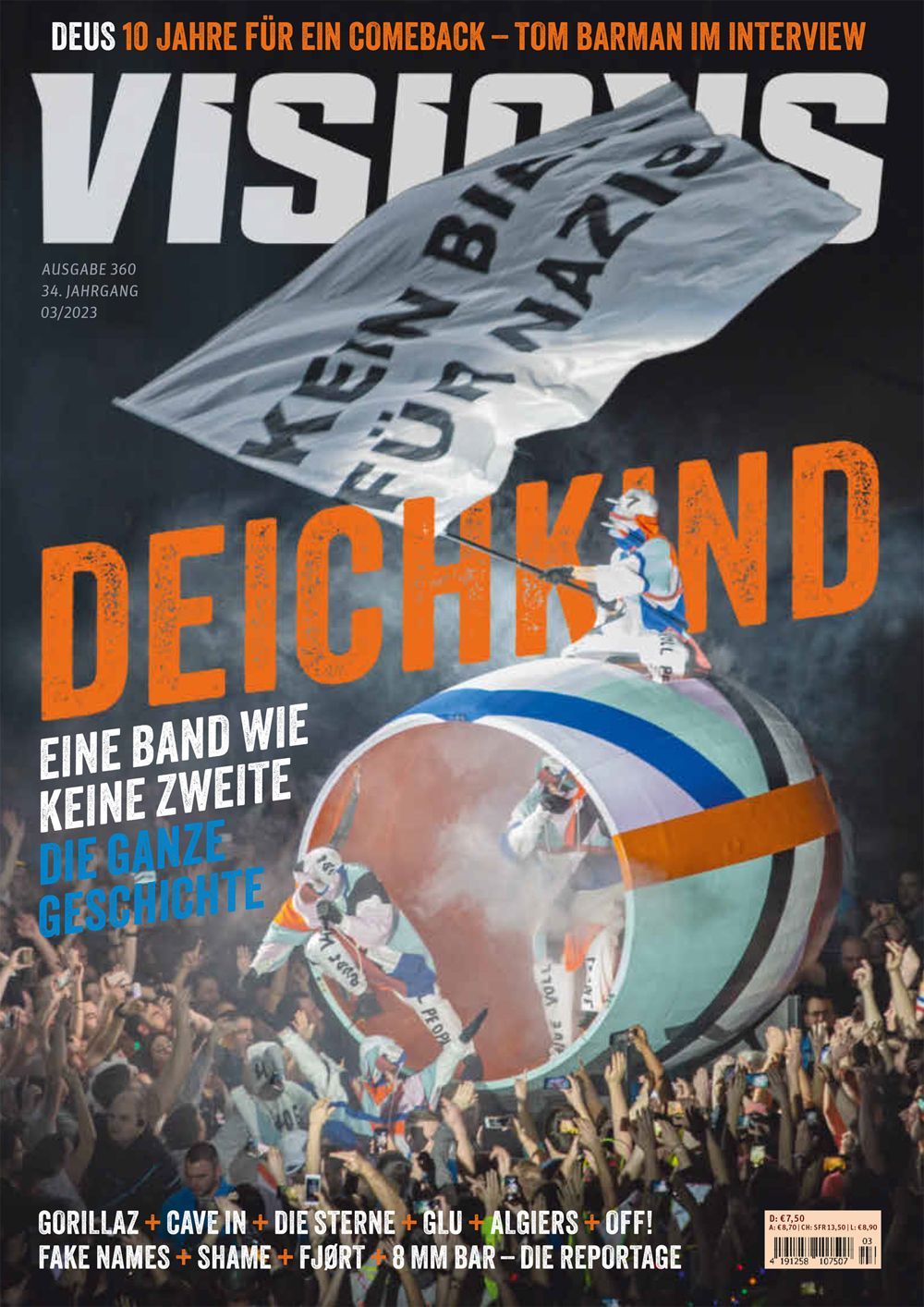 Visions Magazin Deutschland 2023-03 Deichkind Shame Glu Deus Algiers All Time Low