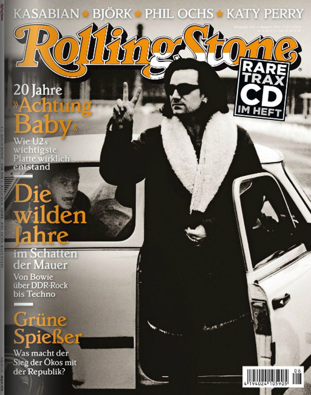Rolling Stone Magazin Deutschland 2011-08 Bono U2 Bowie GDR Björk Katy Perry U2 #202