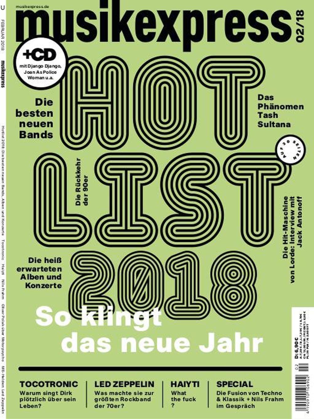 Musikexpress Magazin Deutschland 2018-02 Tash Sultana Led Zeppelin Haiyti
