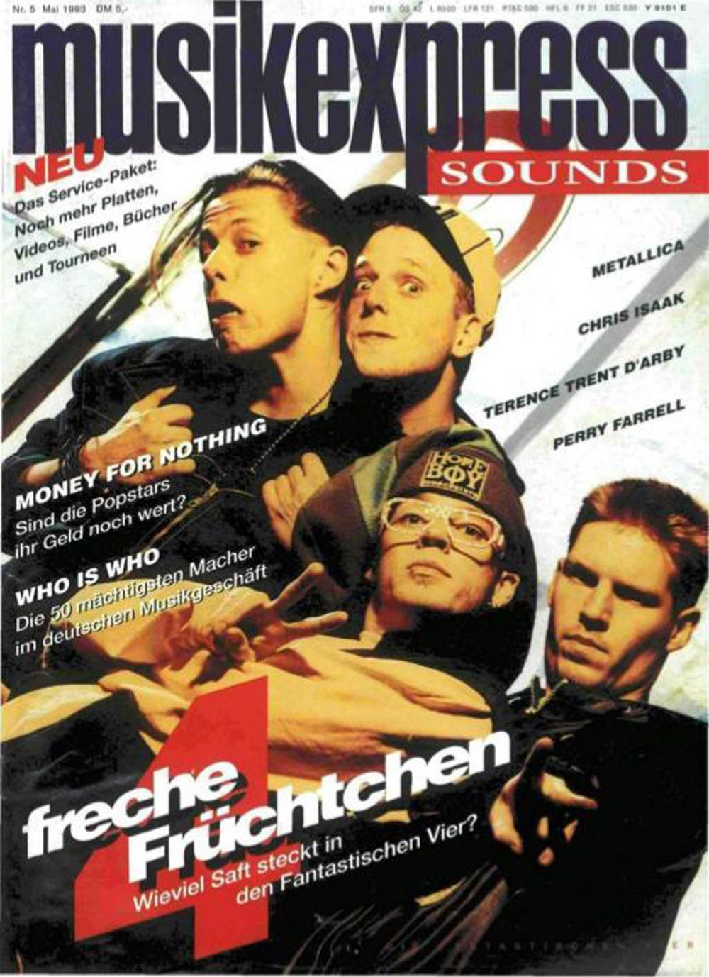 Musikexpress Magazin Deutschland 1993-05 Fanta 4 Metallica Chris Isaak