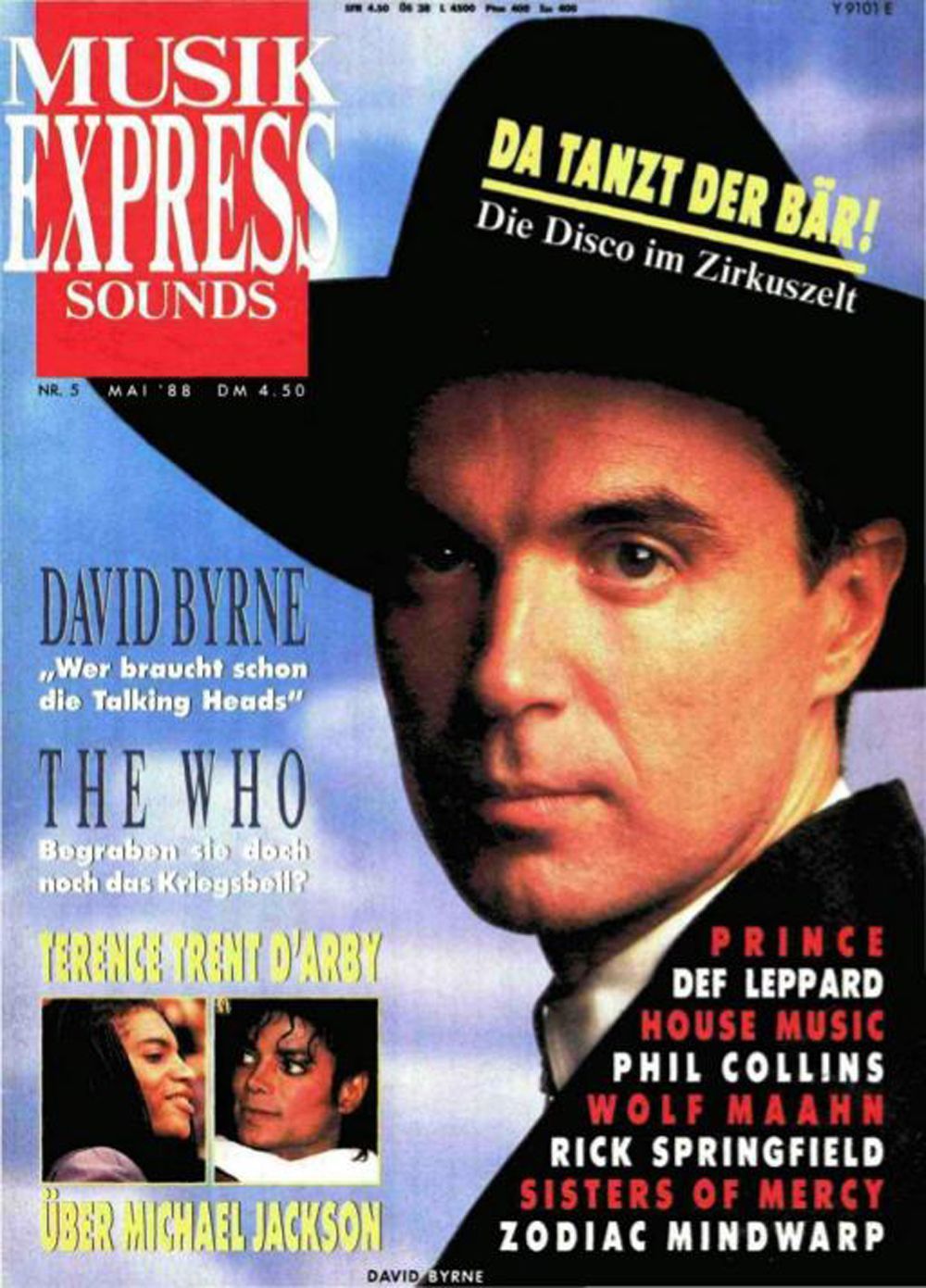 Musikexpress Magazin Deutschland 1988-05 David Byrne Michael Jackson