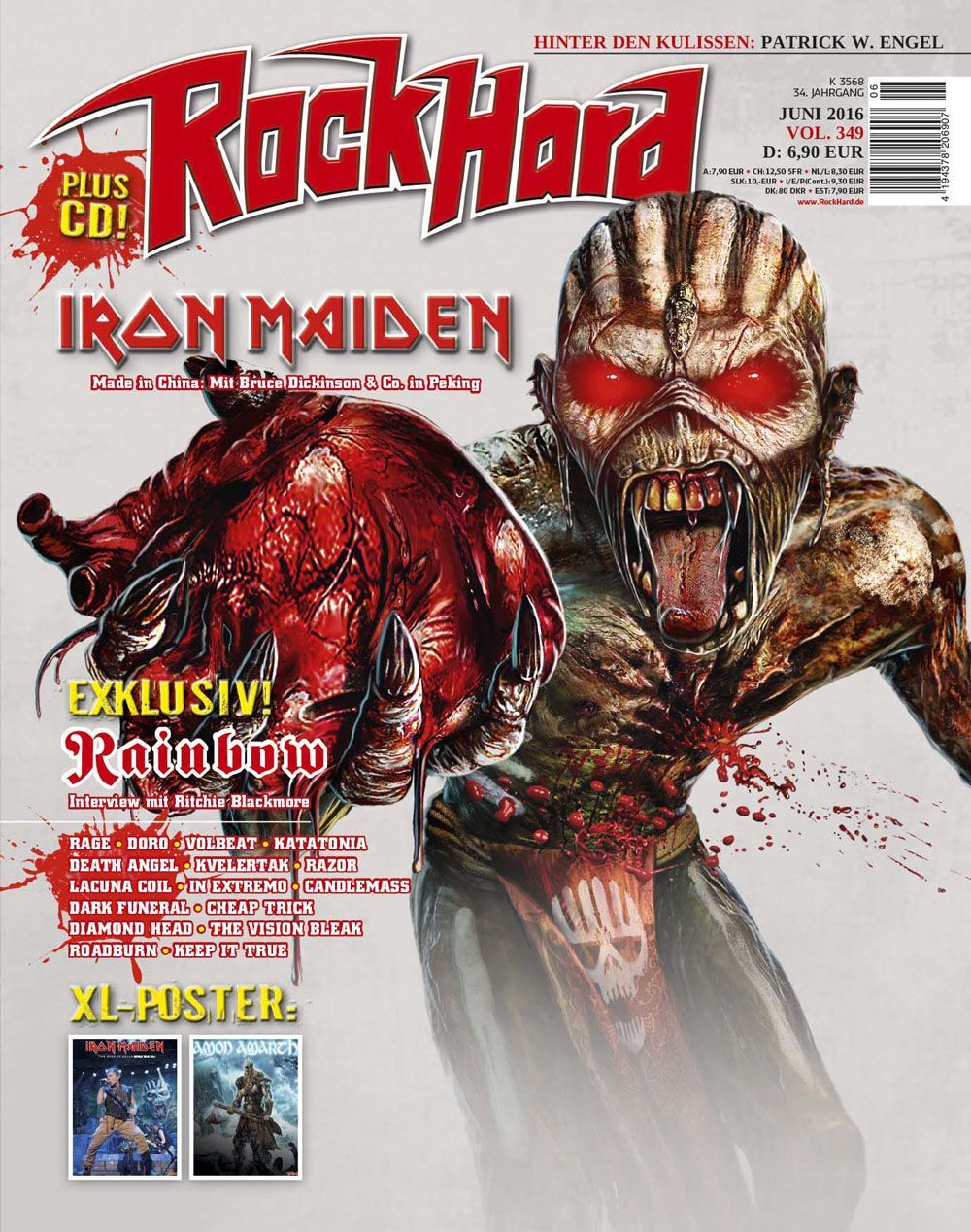 Rock Hard Magazin Deutschland 2016 #349 Iron Maiden