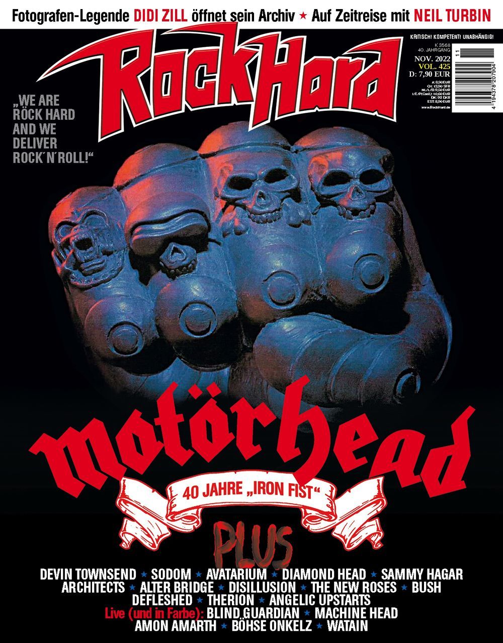 Rock Hard Magazin Deutschland 2022 #425 Motörhead Devin Townsend Sodom