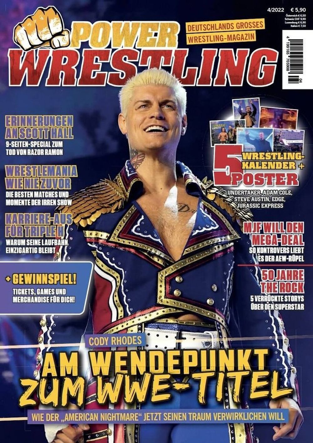 Power Wrestling Magazin Deutschland 2022-04 Cody Rhodes Undertaker Adam Cole