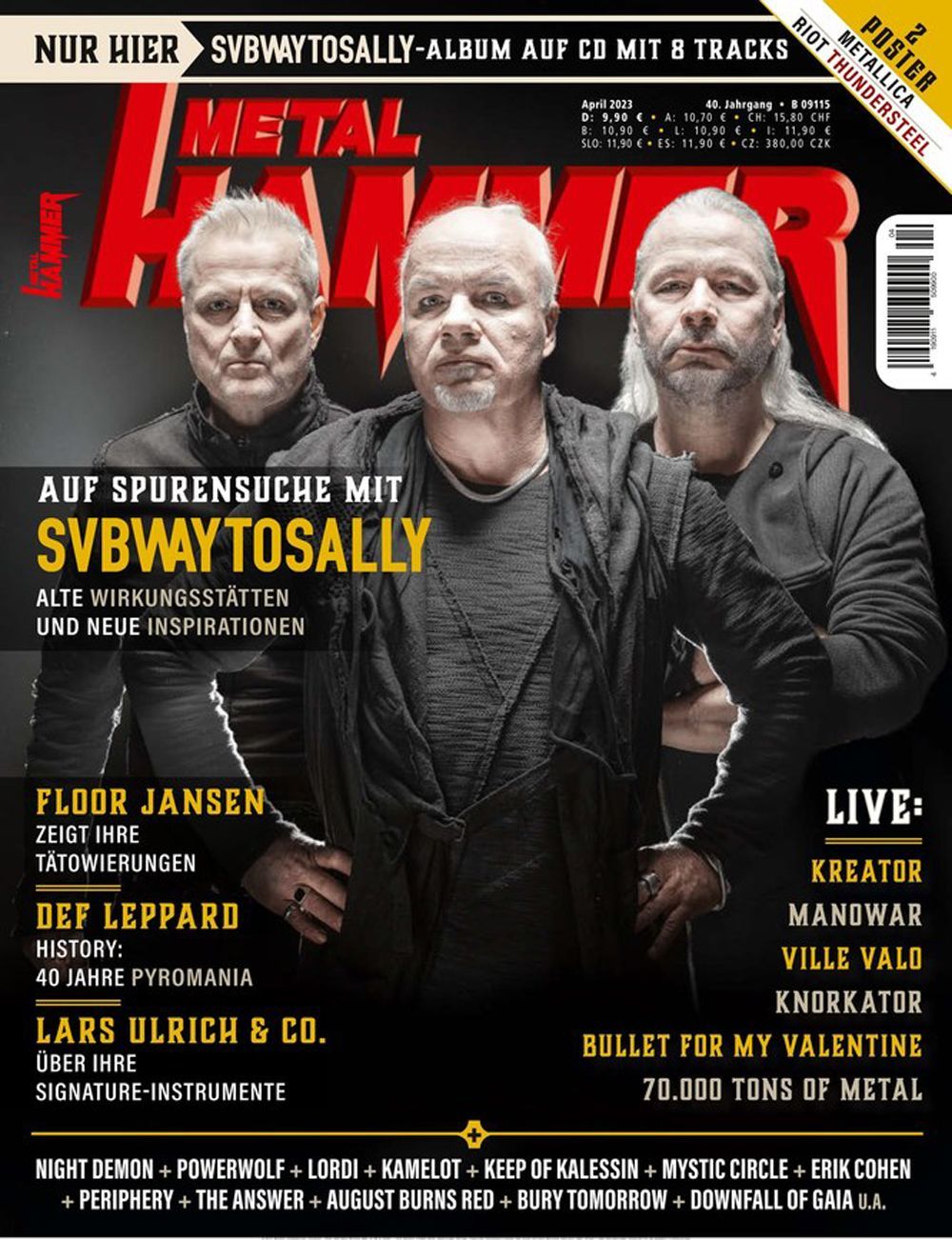 Metal Hammer Magazin Deutschland 2023-04 Subway To Sally Def Leppard Lars Ulrich