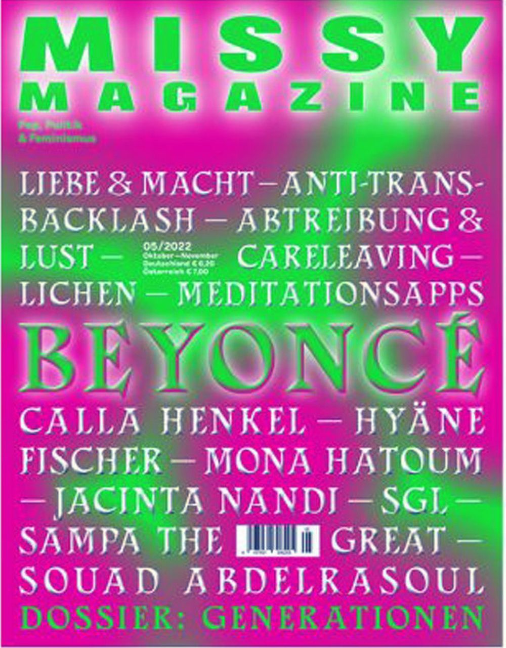 Missy Magazin Deutschland 2022-05 Beyoncé Calla Henkel Dominique Haensell