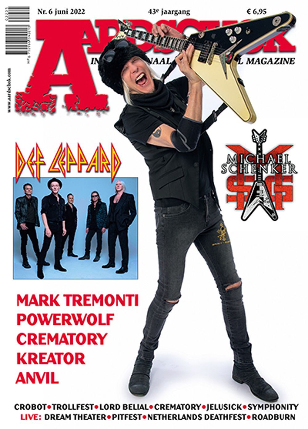 Aardschok Magazin Niederlande 2022-06 Mark Tremonti Michael Schenker Def Leppard Powerwolf Crematory