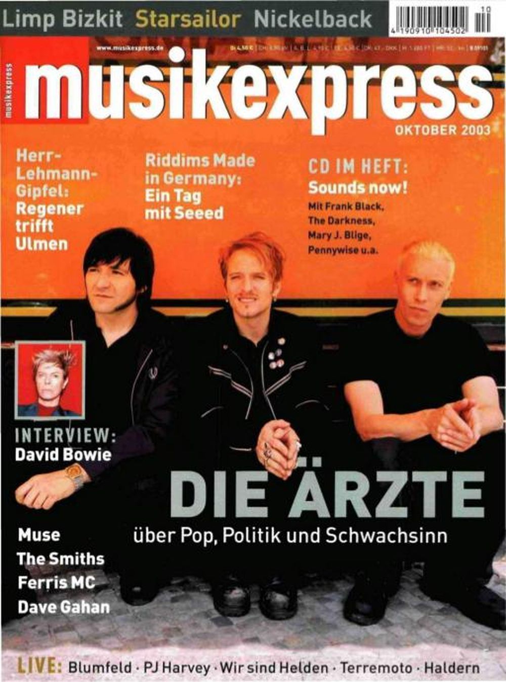 Musikexpress Magazin Deutschland 2003-10 David Bowie Die Ärzte The Smiths