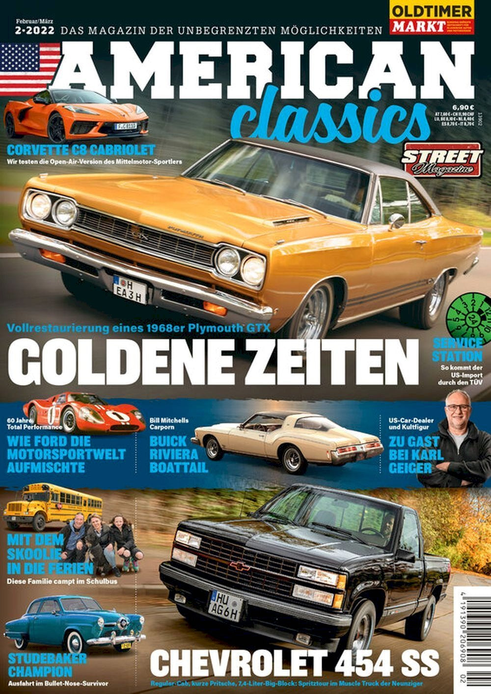 American Classics Magazin Deutschland 2022-02 Buick Riviera GS Plymouth GTX Studebaker