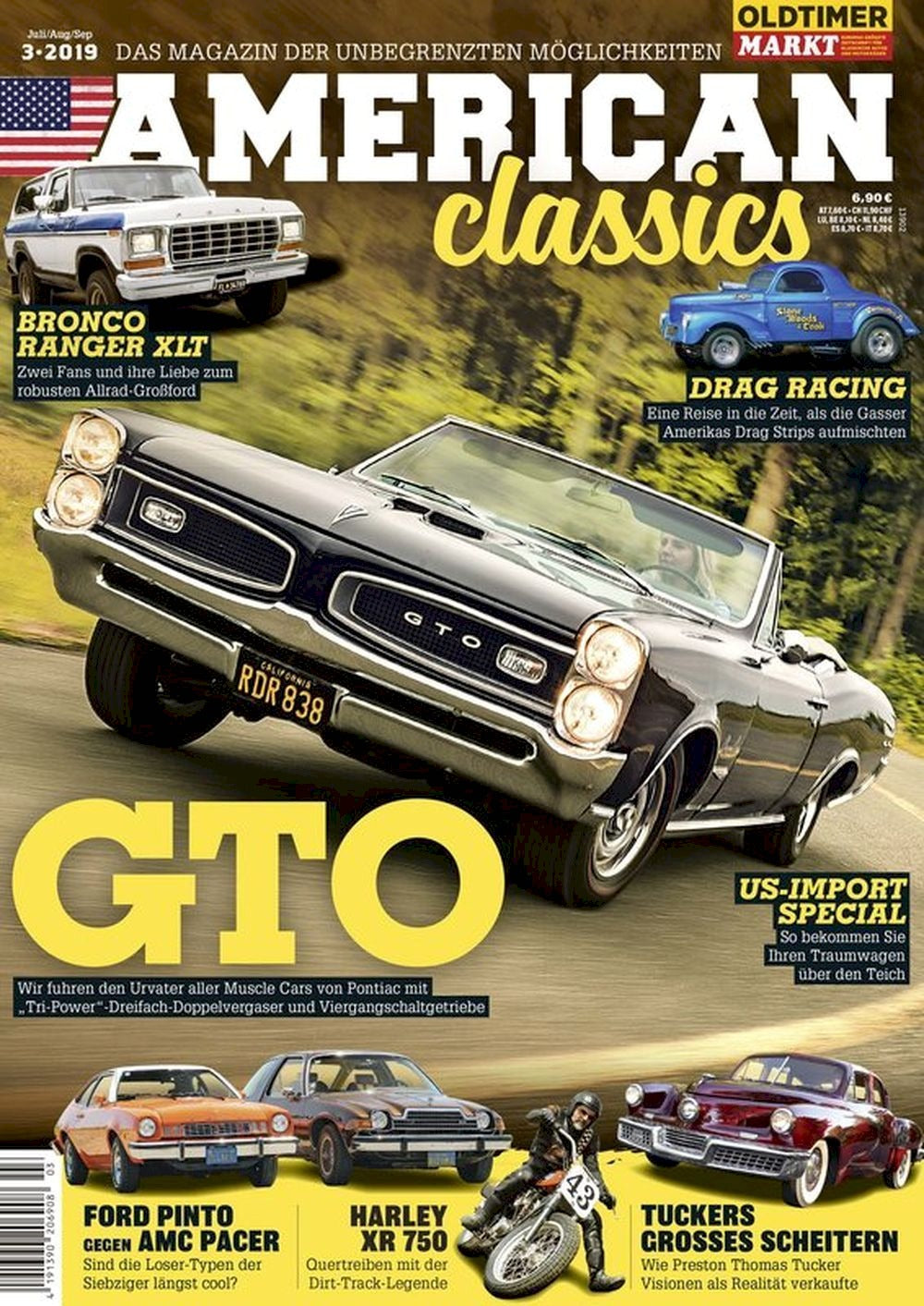 American Classics Magazin Deutschland 2019-03 Pontiac GTO Ford Pinto Harley XR 750