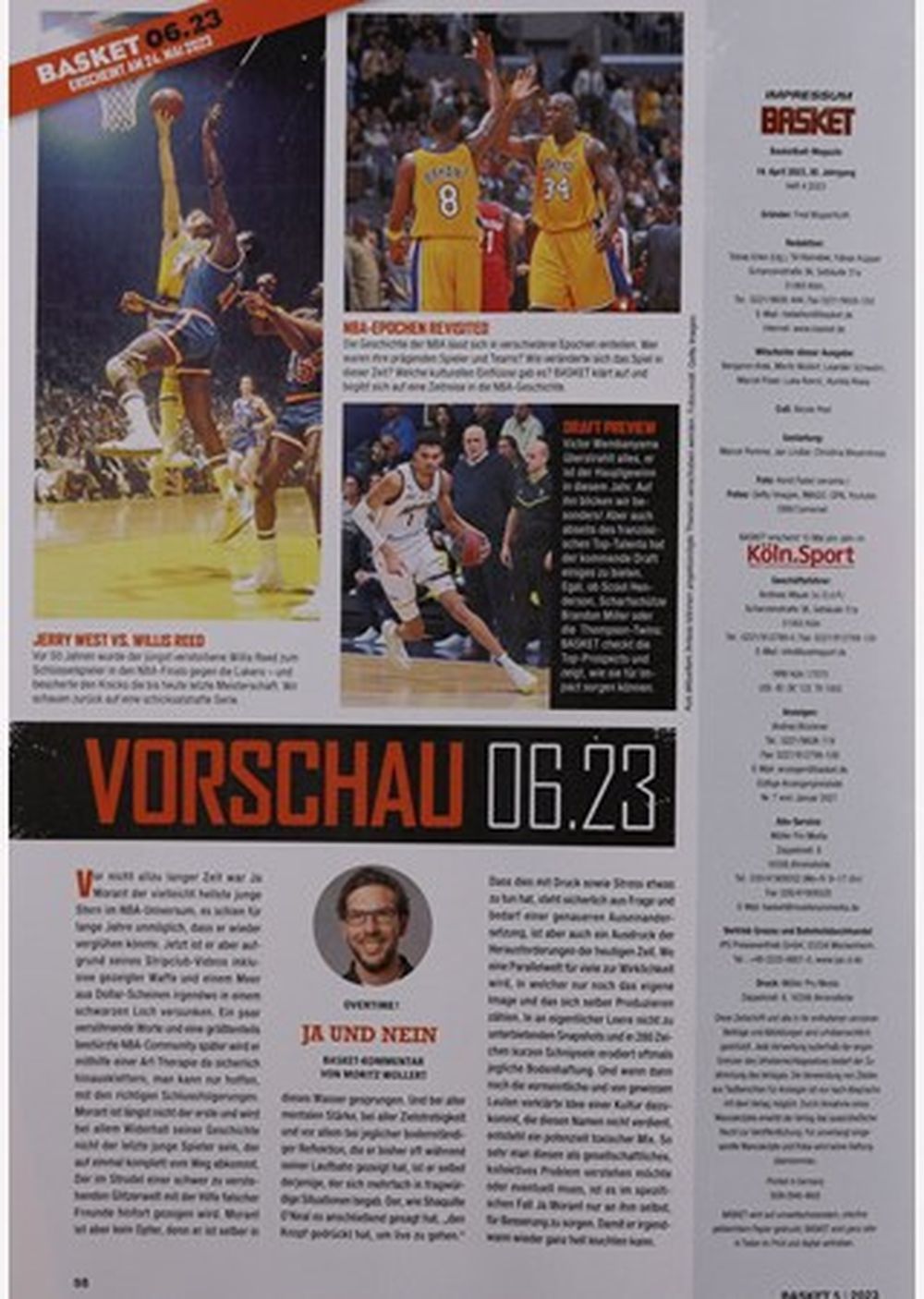 Basket Magazin Deutschland 2023-05 Paul Westbrook Butler Bulls Jordan