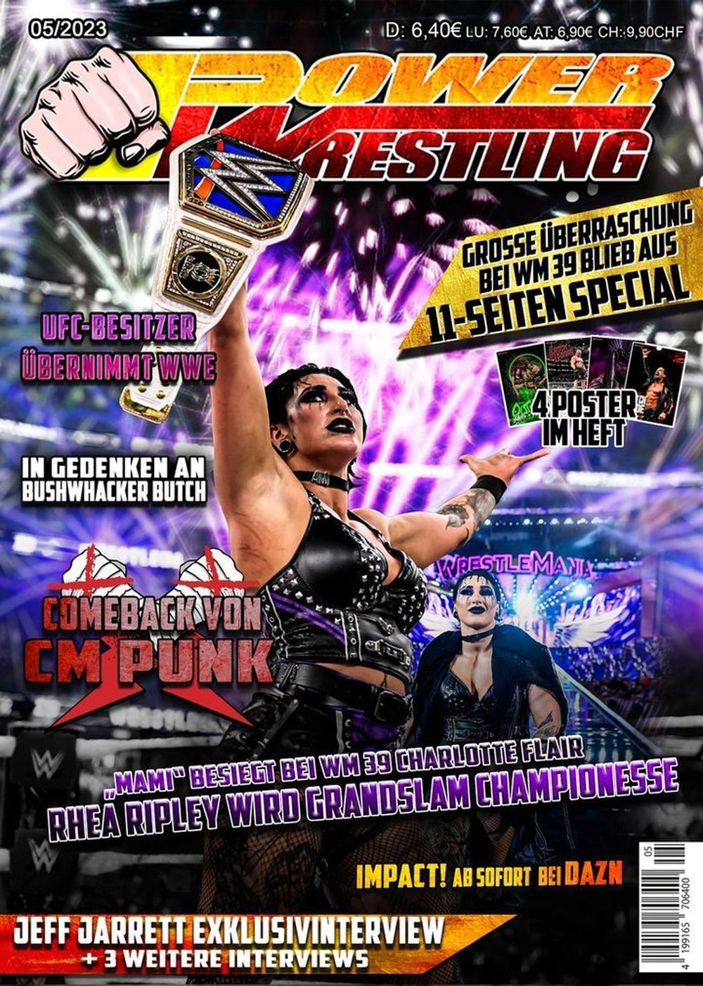 Power Wrestling Magazin Deutschland 2023-05 Rhea Ripley Charlotte Flair Shane Taylor
