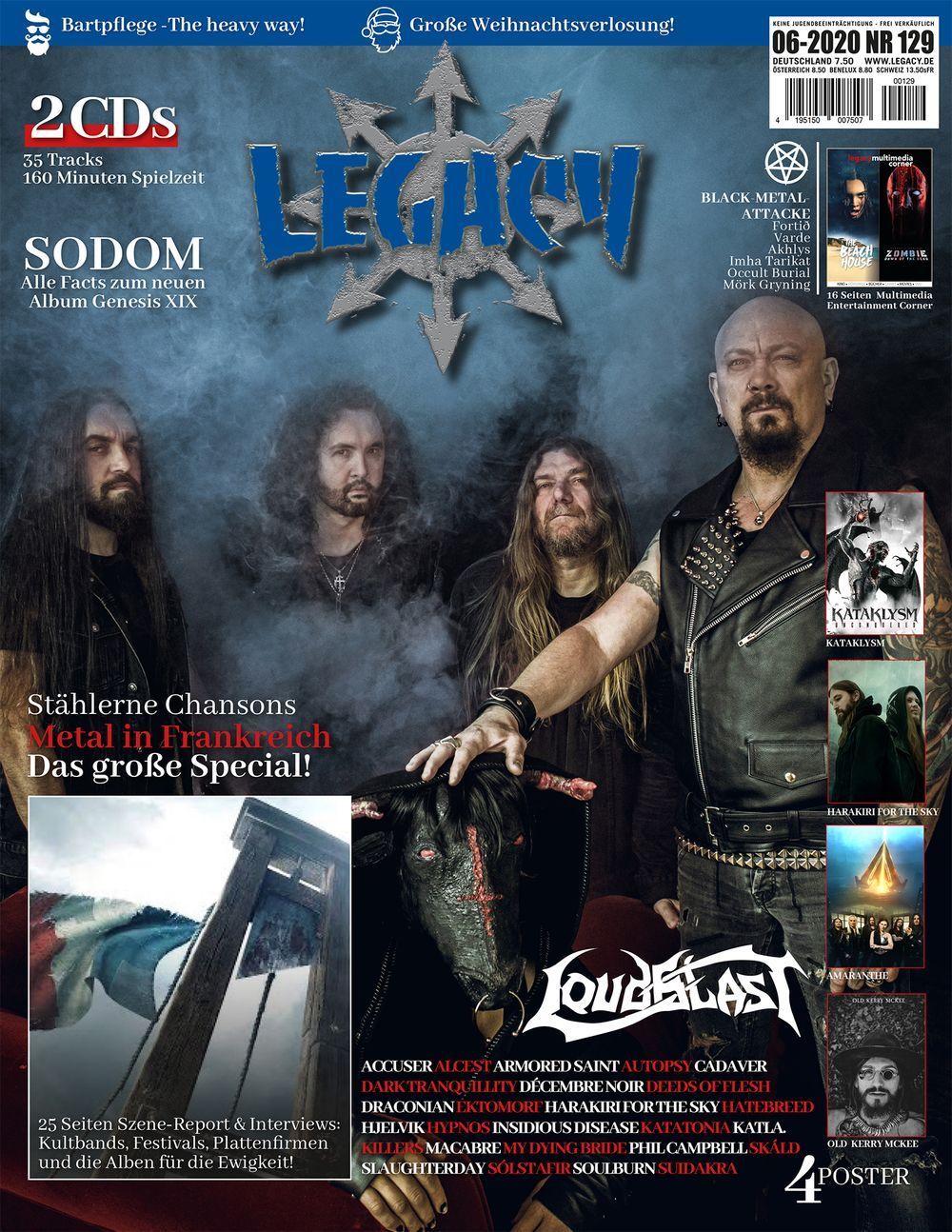 Legacy Magazin Deutschland 2020 #129 Loudblast Sodom Kataklysm Harakiri For The Sky