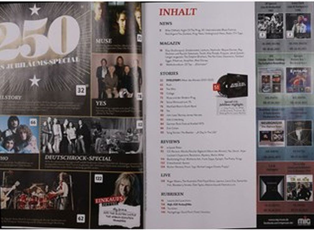 Eclipsed Magazin Deutschland 2023 #250 Yes Muse The Who Steve Winwood Erik Cohen