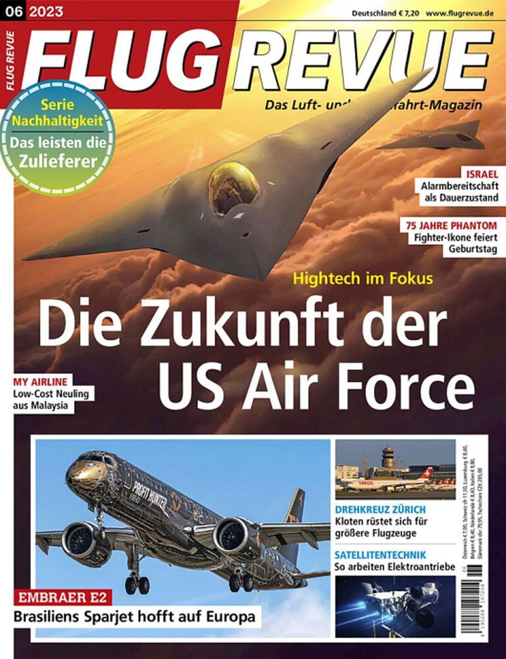 Flug Revue Magazin Deutschland 2023-06 US Air Force Embraer Phantom