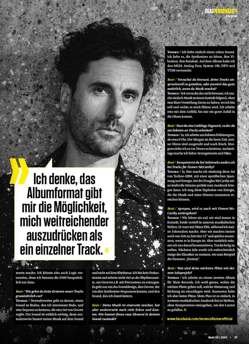Beat Magazin Deutschland 2023-03 Terence Fixmer
