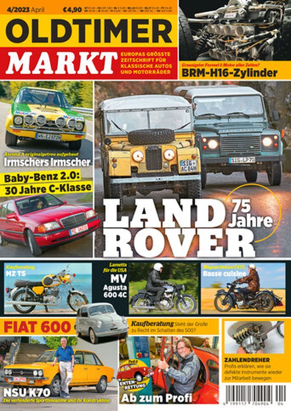 Oldtimer Markt Magazin Deutschland 2023-04 Land Rover Mercedes-Benz VW