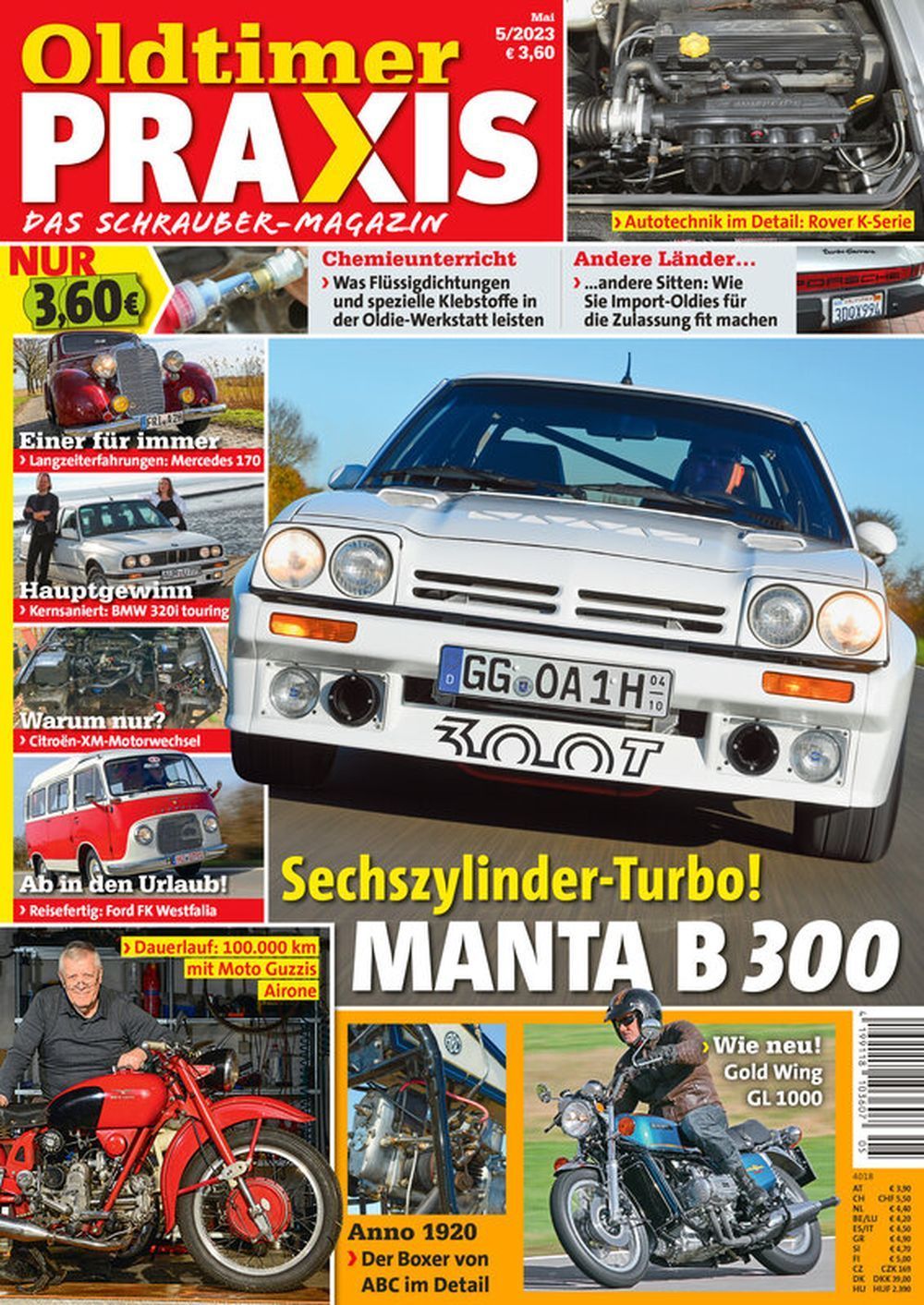 Oldtimer Praxis Magazin Deutschland 2023-05 Opel Manta Citroën XM Gold Wing GL