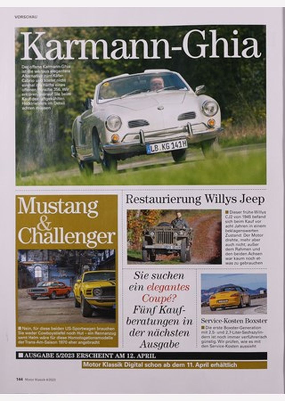 Motor Klassik Magazin Deutschland 2023-04 Quadrifoglio Triumph Chevy
