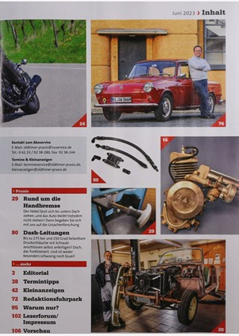 Oldtimer Praxis Magazin Deutschland 2023-06 Corvette C3 Maserati Yamaha