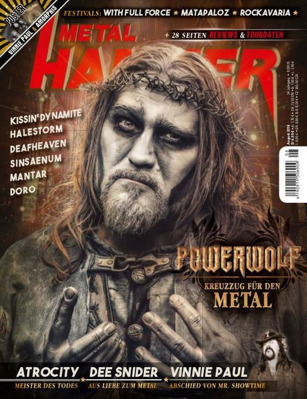 Metal Hammer Magazin Deutschland 2018-08 Powerwolf Matapaloz Rockavaria