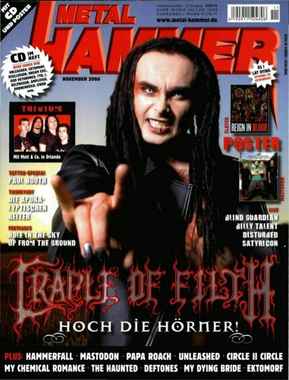 Metal Hammer Magazin Deutschland 2006-11 Cradle Of Filth Trivium Hammerfall Mastodon