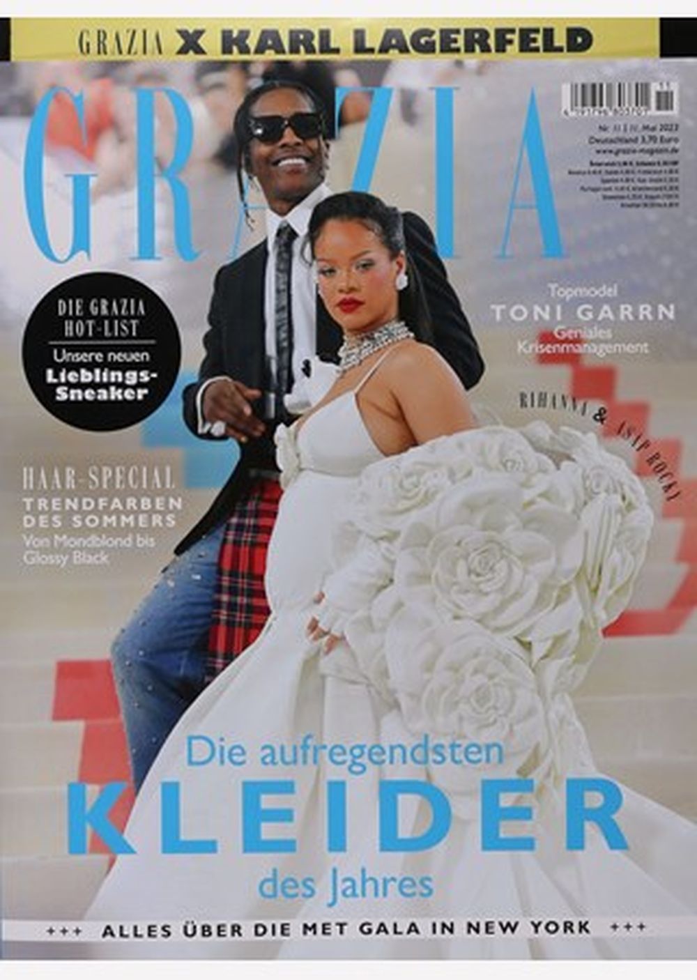 Grazia Magazin Deutschland 2023-11 Rihanna A$AP Rocky Toni Garrn Karl Lagerfeld