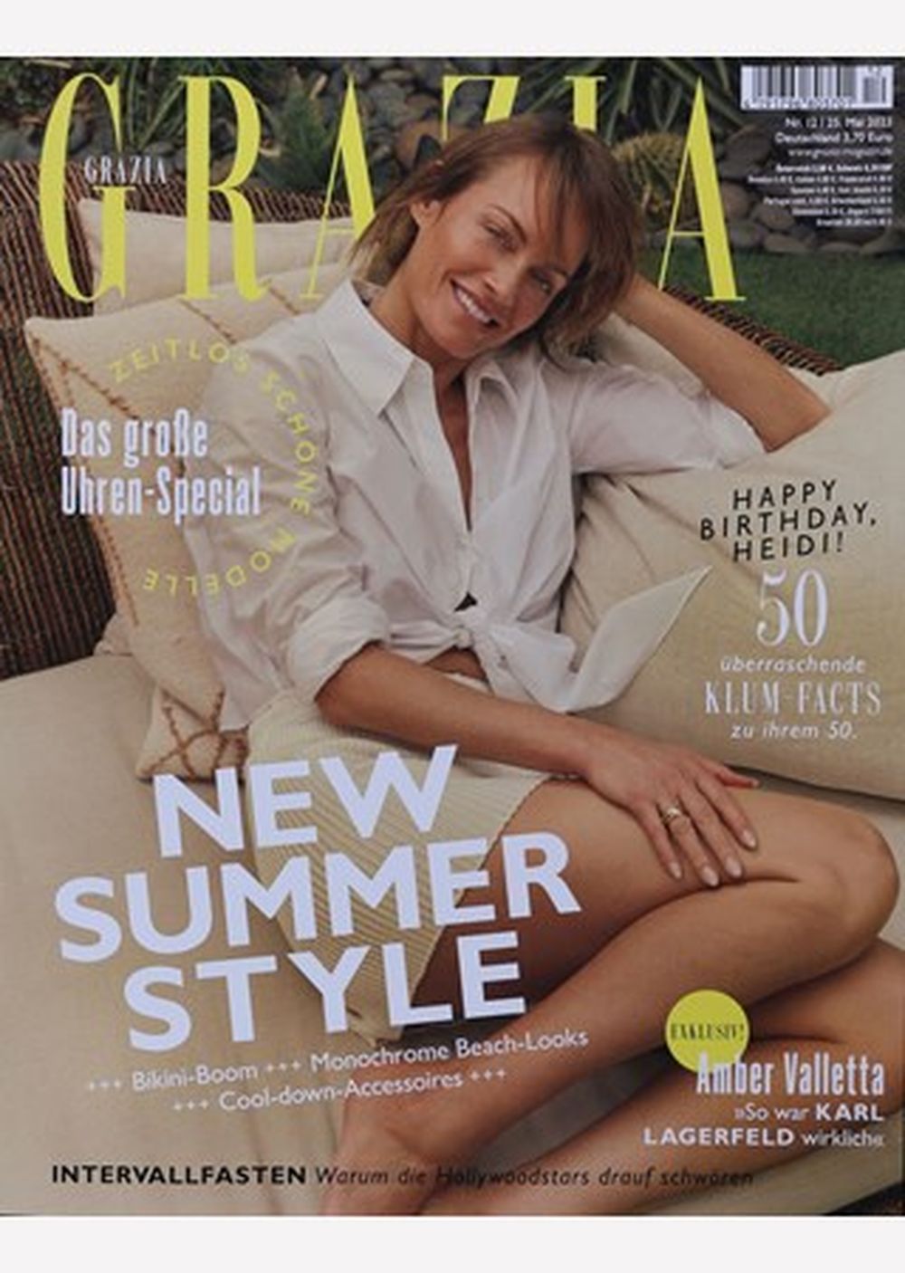 Grazia Magazin Deutschland 2023-12 Amber Valletta Karl Lagerfeld Heidi Klum