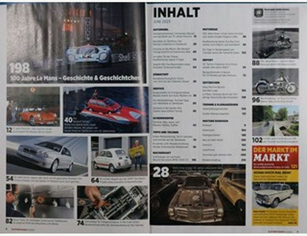 Oldtimer Markt Magazin Deutschland 2023-06 Porsche Jaguar X Type LeMans