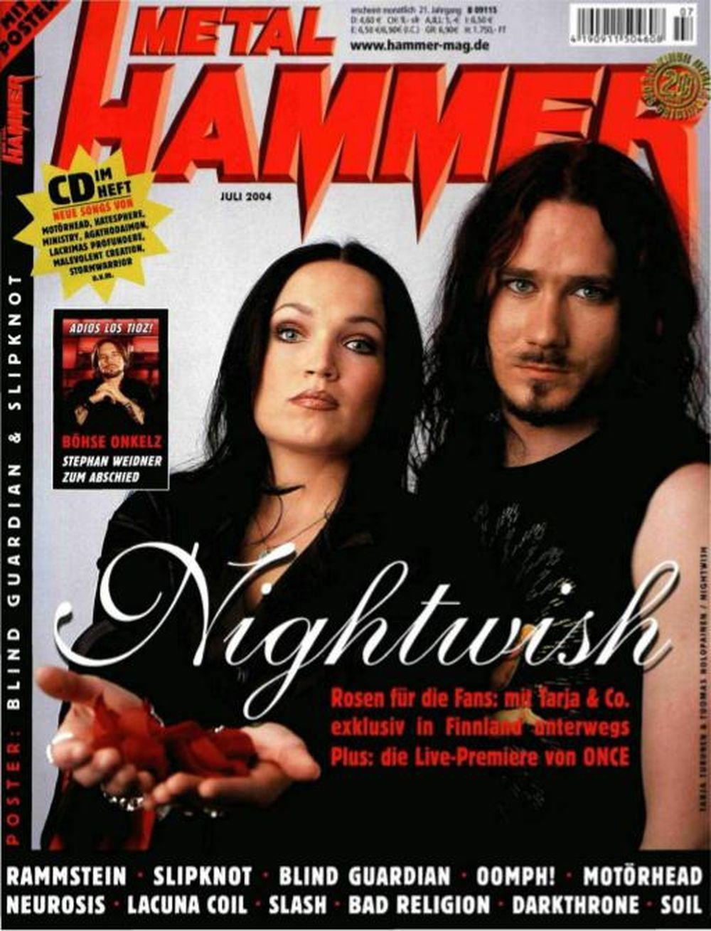 Metal Hammer Magazin Deutschland 2004-07 Nightwish Rammstein Slipkknot Oomph Slipknot