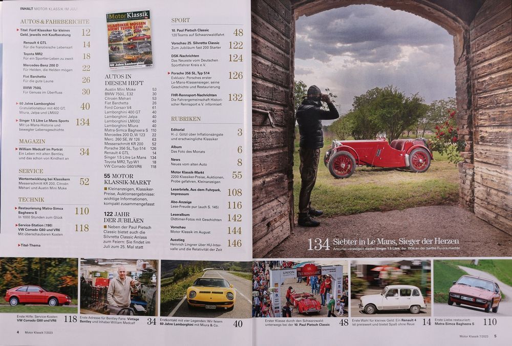 Motor Klassik Magazin Deutschland 2023-07 Lamborghini Porsche Matra