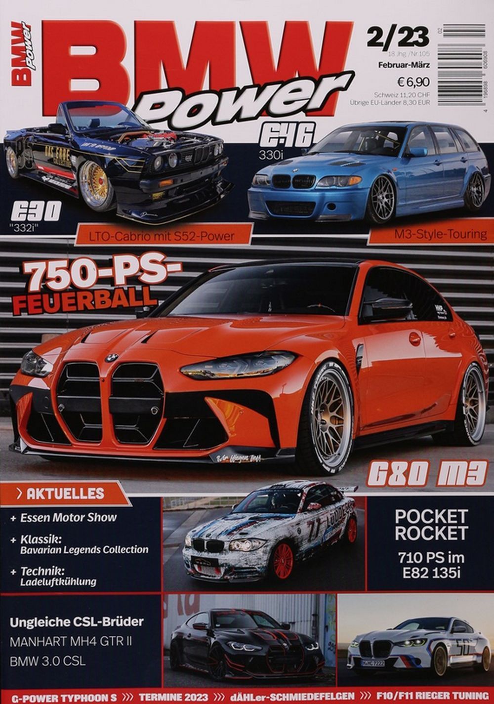 BMW Power Magazin Deutschland 2023-02 G80 M3 E30 Manhart