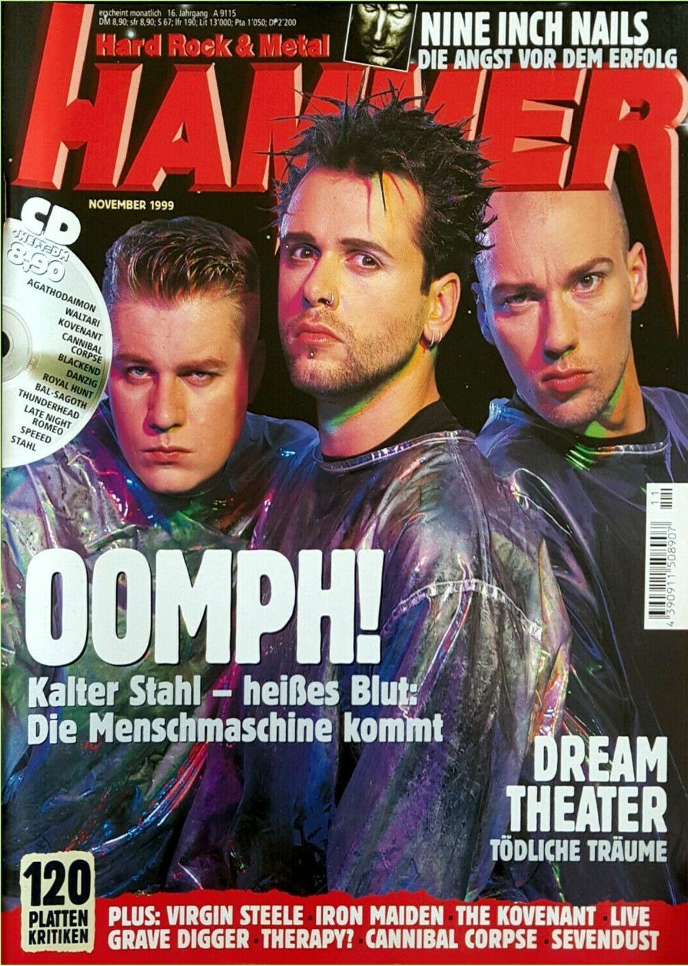 Metal Hammer Magazin Deutschland 1999-11 Oomph Nine Inch Nails