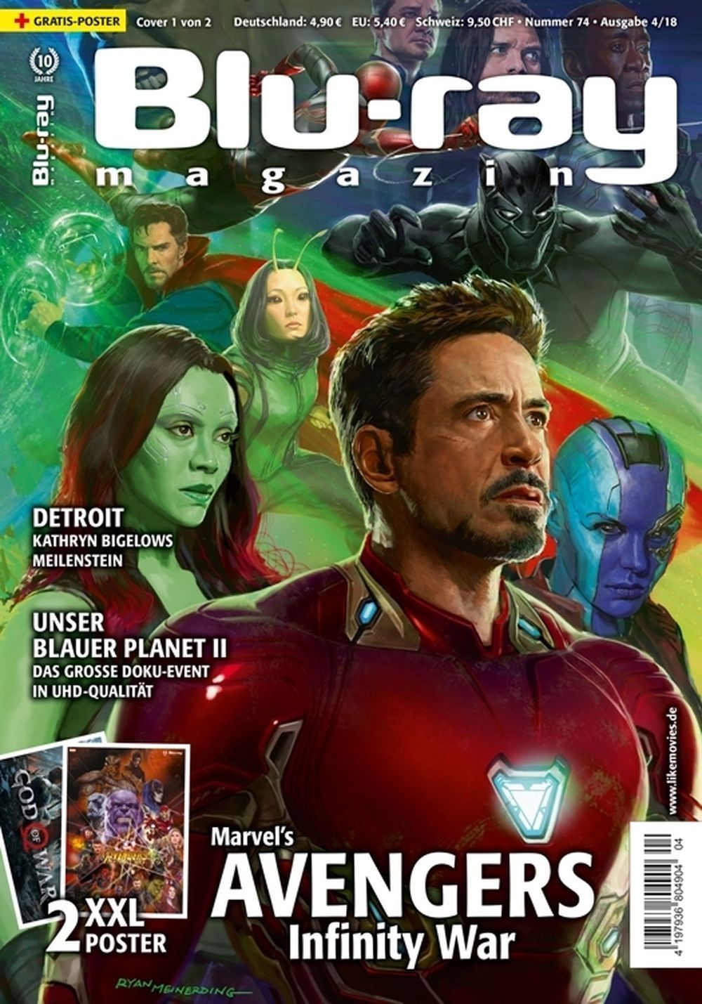Blu Ray Magazin Deutschland 2018-04 Elizabeth Olsen Robert Downey Jr.