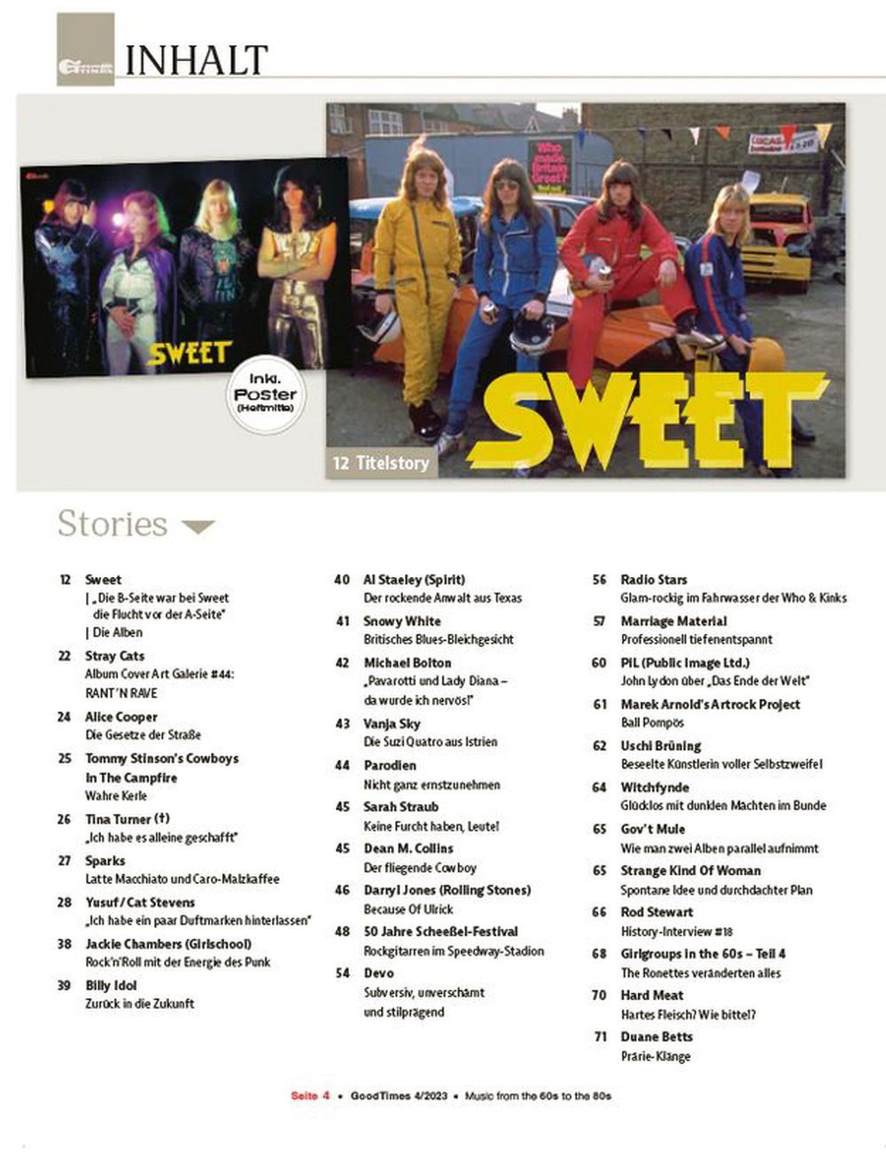 Good Times Magazin Deutschland 2023-04 Jackie Chambers Alice Cooper Stray Cats
