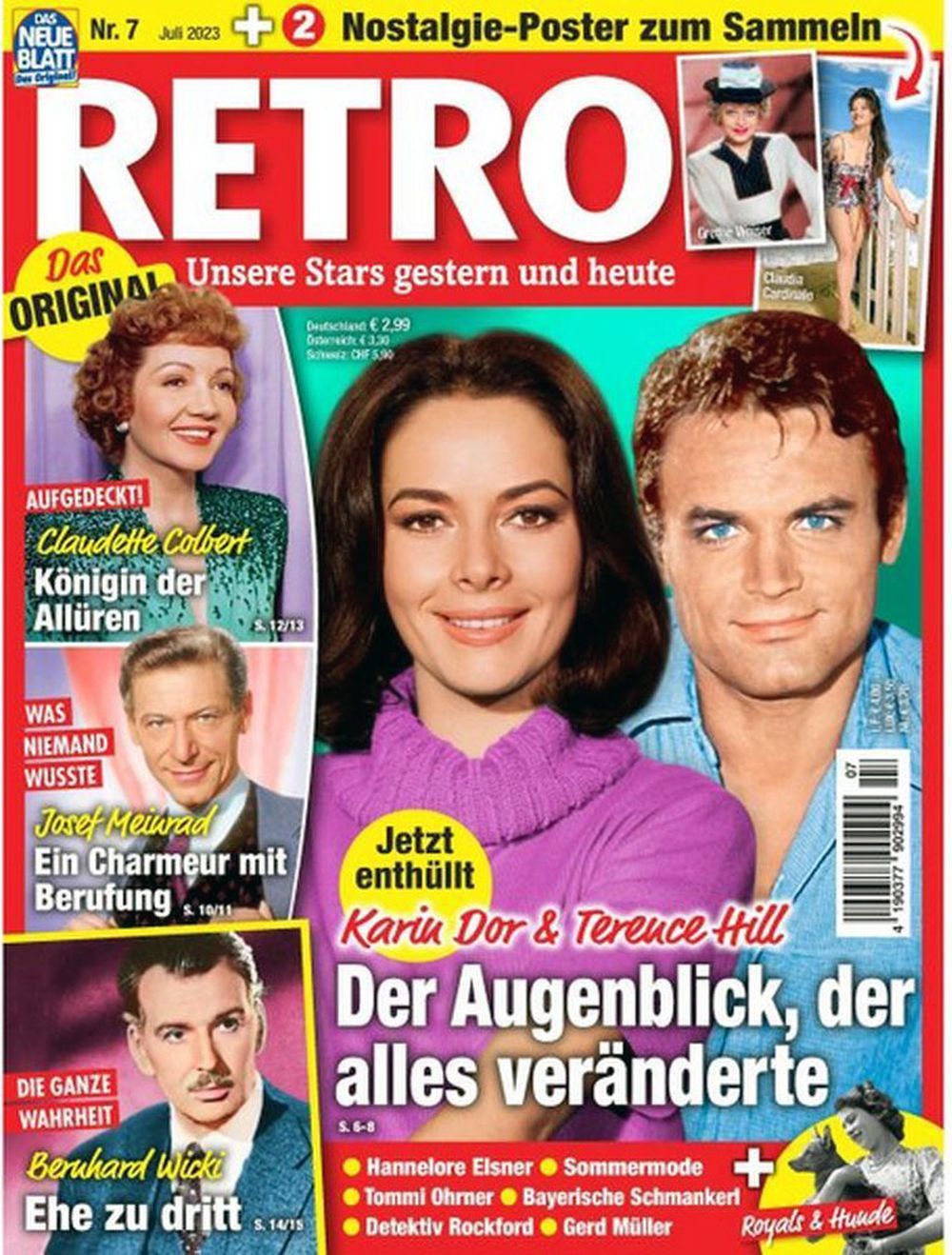 Retro Magazin Deutschland 2023-07 Terence Hill Claudia Cardinale Claudette Colbert