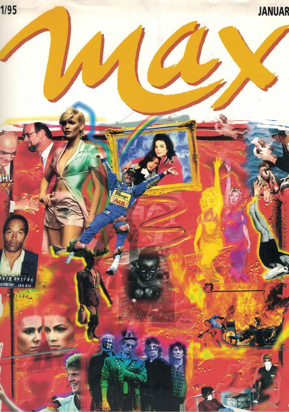 Max Magazin Deutschland 1995-01 OJ Simpson Rolling Stones Michael Jackson