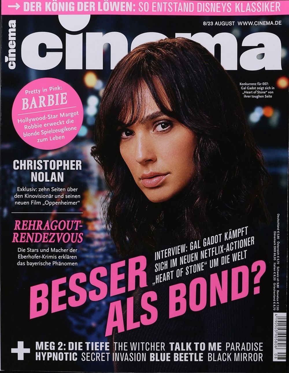 Cinema Magazin Deutschland 2023-08 Gal Gadot Christopher Nolan Barbie