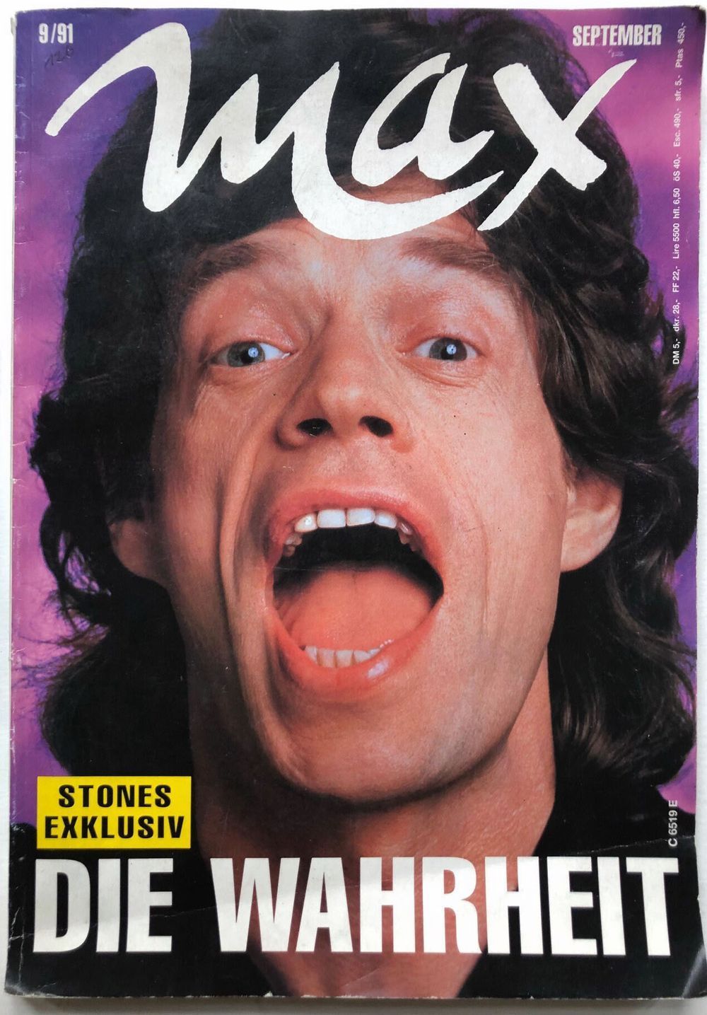 Max Magazin Deutschland 1991-09 Mick Jagger