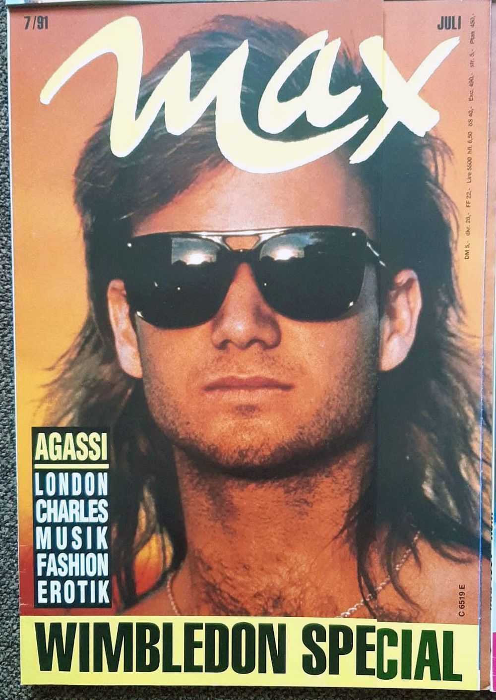 Max Magazin Deutschland 1991-07 Andre Agassi