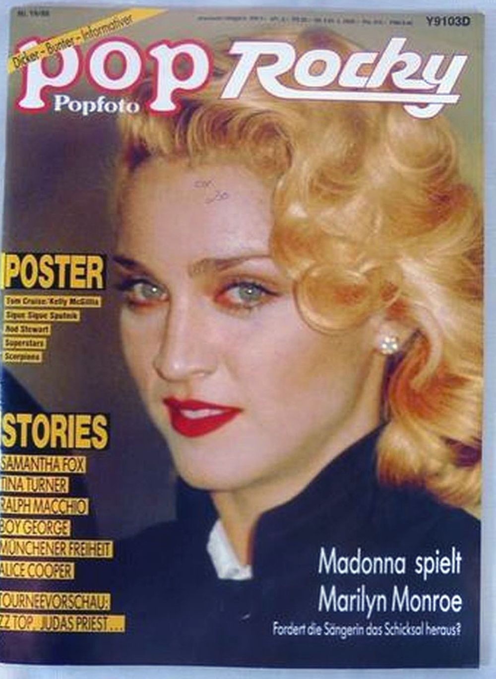 Pop Rocky Magazin Deutschland 1986-19 Madonna Marilyn Monroe